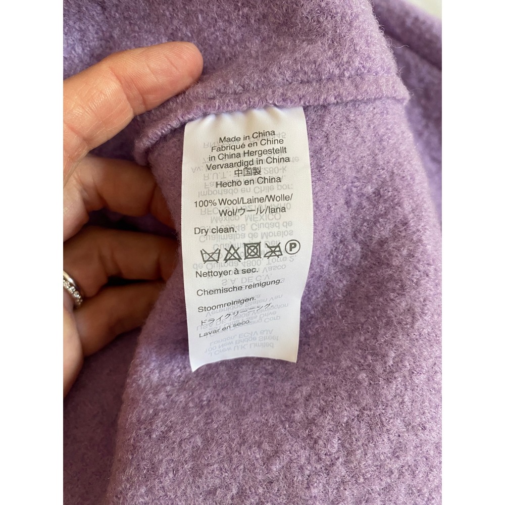 J.Crew Daphne Topcoat Italian Boiled Wool Lilac Purple Womens Size 0 G9008 - Picture 4 of 5